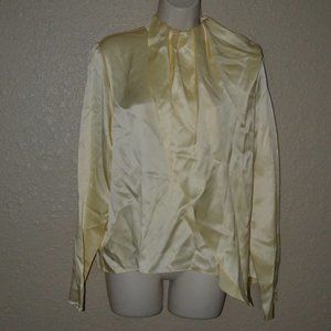 NWT $448 Sz 4 DODO BAR OR Yellow Silk Blouse